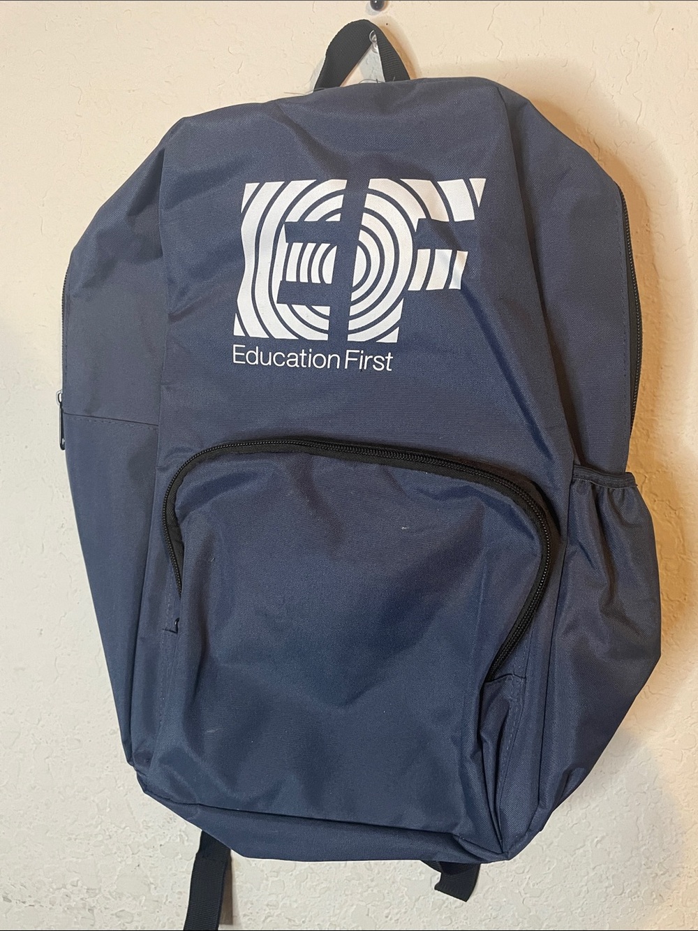 Kids Navy Backpack with Front Zip Pocket